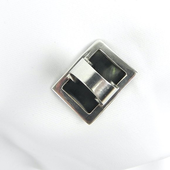 Silver Abalone Ring | 925 Silver Large Chunky Rectangular Accent Ring - Picture 9 of 11